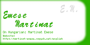 emese martinat business card